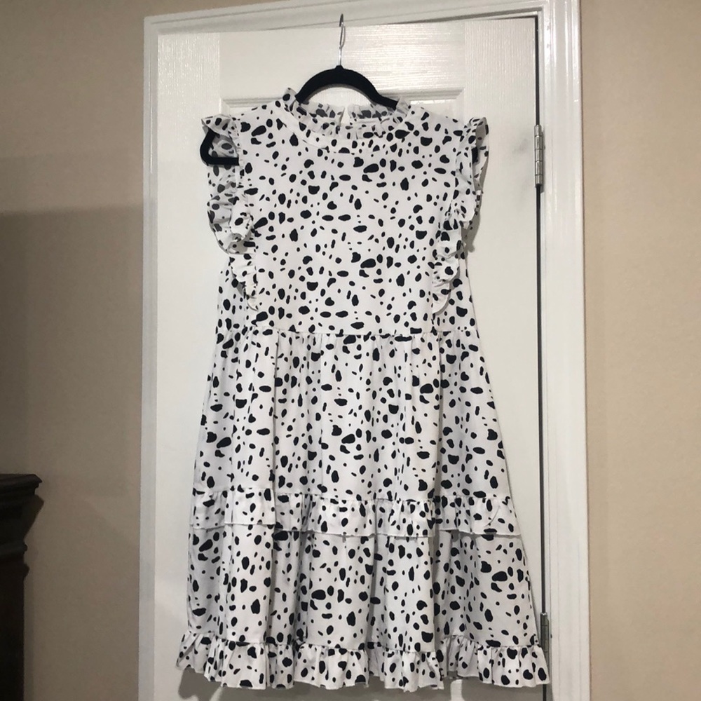 Dalmatian print dress with pockets - Size M